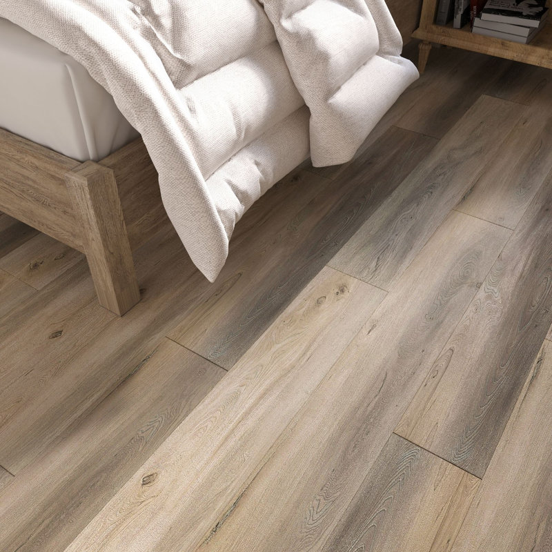 MaxCore Ultra 28mil x 7.3" W x 48" L Click Lock Luxury Vinyl Plank Flooring, Natural Wood