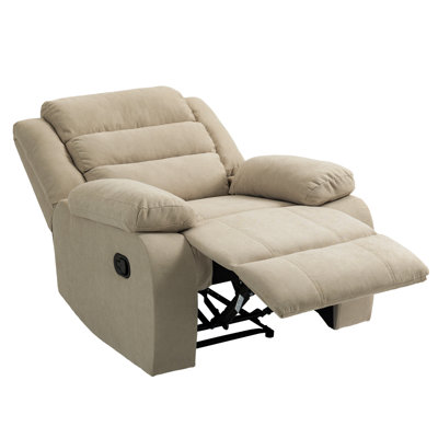 Ameiah Upholstered Chenille Manual Push Back Recliner Chair with Wingback by Ebern Designs
