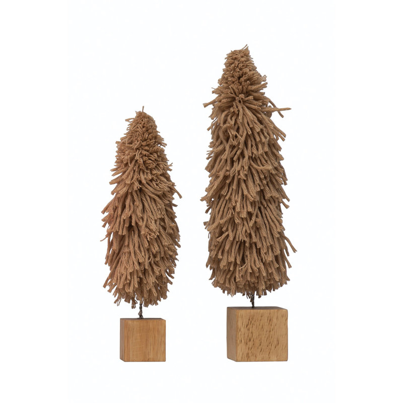 Arbre en tissu avec base en bois