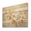 Minimalism Geraniums Efflorescence I - Geraniums Wood Wall Art On Natural Pine Wood-101409094