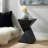 Modern Art Deco Hourglass Side Table - Weather-Resistant Indoor Outdoor End Table For Patio Office Bedroom-612081185