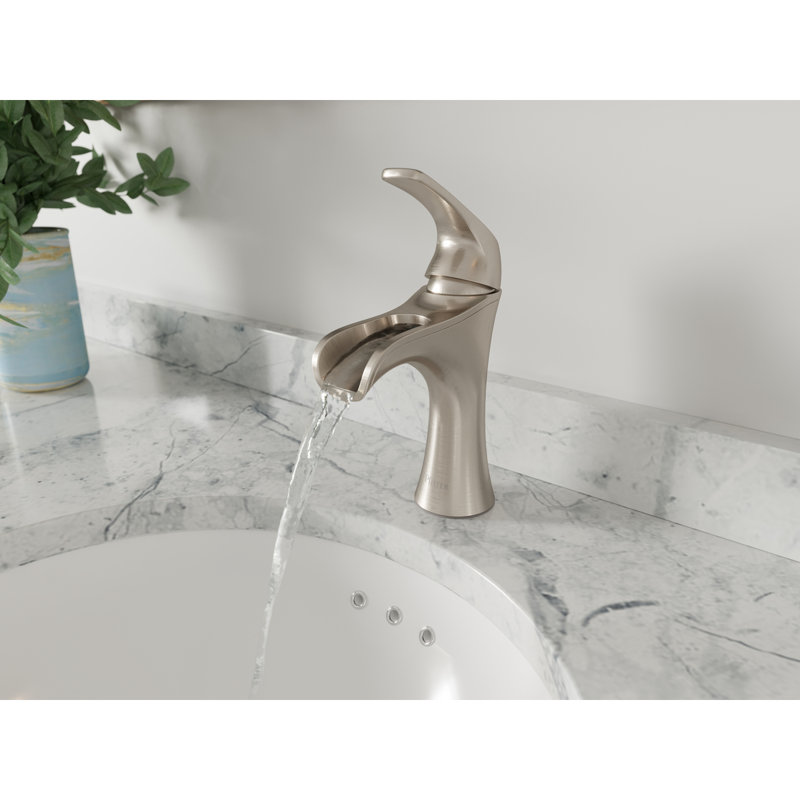 Jaida Centerset Single hole Bathroom Faucet with Drain Assembly, Brushed Nickel