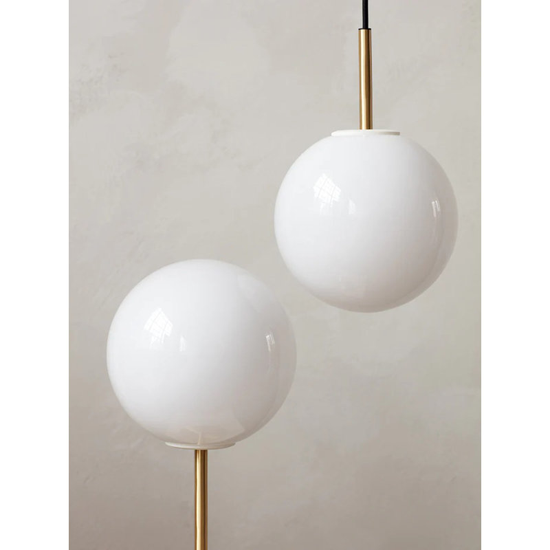 TR Bulb Series 1 - Light Pendant, Glossy White, Brushed Brass