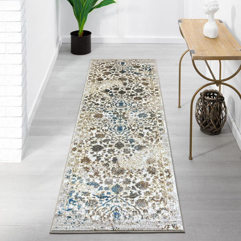 Floral Indoor Rug, Rectangle 2' x 7'
