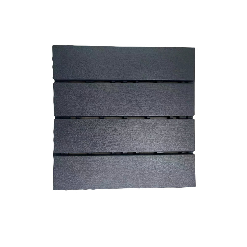 Carreaux de terrasse en plastique à emboîtement, paquet de 36 tuiles de patio, 12 po x 12 po carré extérieur imperméable à l'eau, toutes saisons, tuiles de patio pour terrasse de piscine, gris
