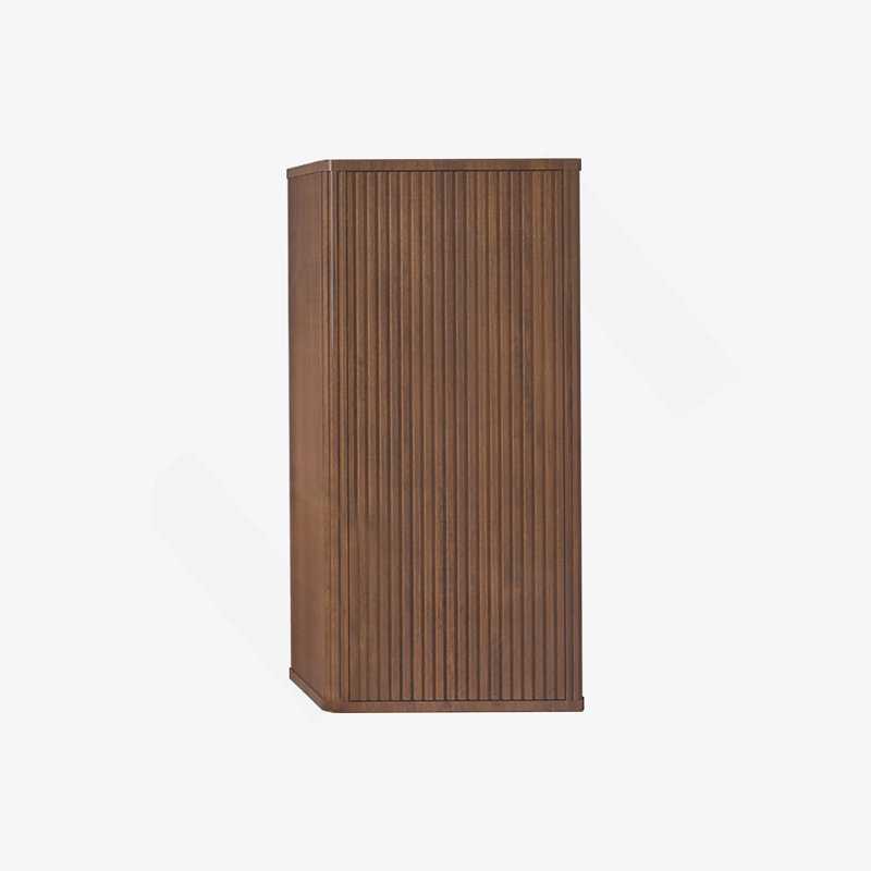 Striped Walnut Bathroom Floating Side Cabinet
