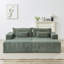 Méridienne modulaire surdimensionnée moderne 87 po, aucun assemblage requis, causeuse en peluche nuage avec deux repose-pieds amovibles, fauteuil-lit moderne moelleux-1004975993