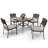Hainer 4 - Person Wicker Patio Dining Set with Square Table , Cushions Included-721372723