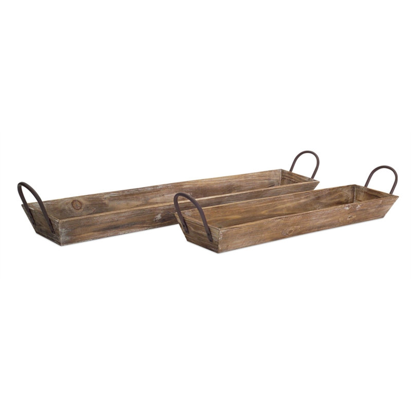 Ensemble de 2 tables basses Josepha, Brun