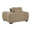 Chaise d'appoint rembourrée avec accoudoirs en chameau