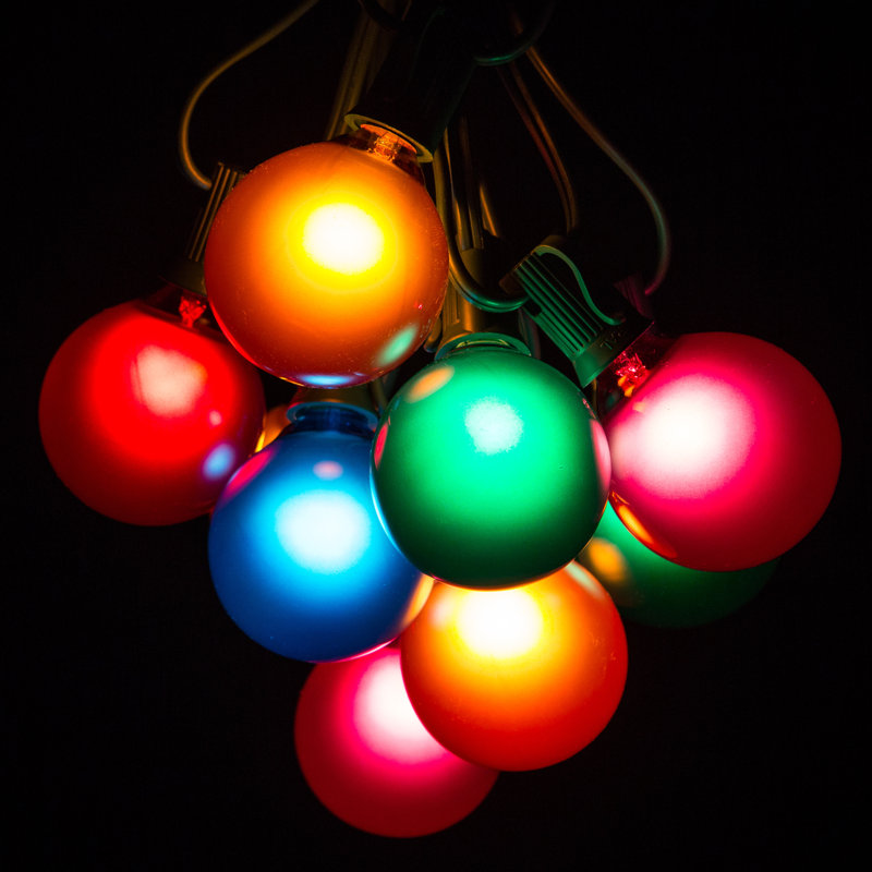 Outdoor 50 - Bulb 600'' Plug-in Globe String Light, Green
