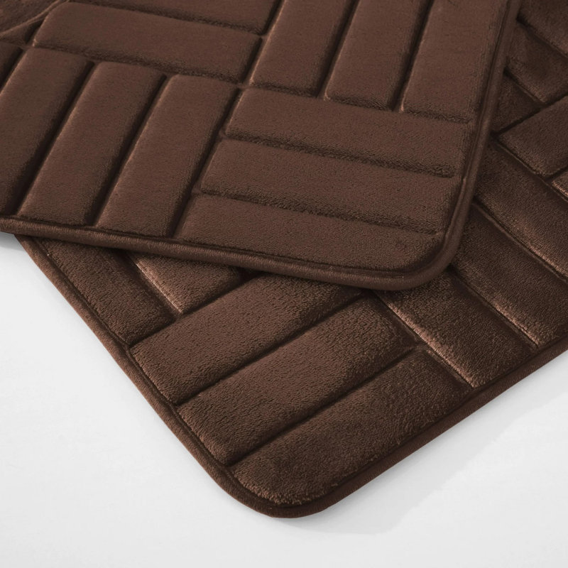 Eillen Non-Slip Bath Rug, Coffee