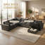 Canapé modulaire moelleux en chenille de 7 places avec mousse de nuage et repose-pieds de rangement Plush-1093680437