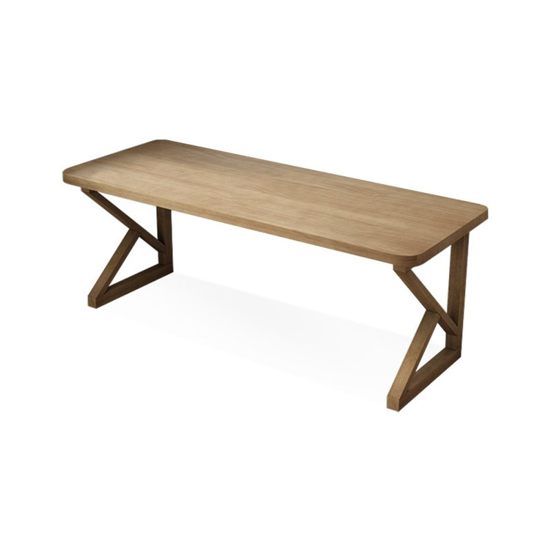 Bureaux rectangulaires en bois massif Burlywood, H 29,53 po x l 62,99 po x P 23,62 po