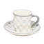 Sterling Check Stoneware Espresso Cup and Saucer-637825619-637825616
