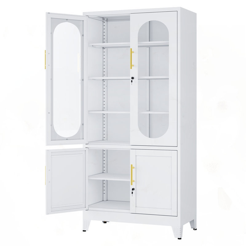 Modern style metal cabinet, White