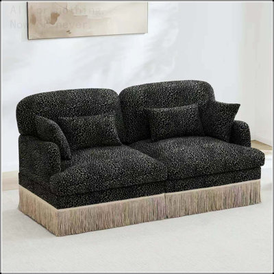 Leopard Print Chenille Sectional Sofa