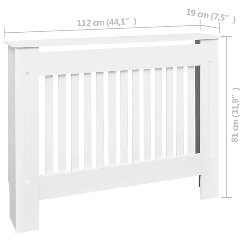 Lola Radiator Cover, 81cm H x 112cm W x 19cm D