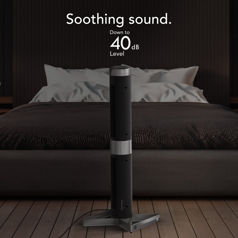 Vornado Black 35" Remote Controlled Tower Fan with Horizontal Airflow