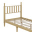Structure de lit simple en bois ornée d'une tête de lit d'inspiration gourde rétro-1406924191