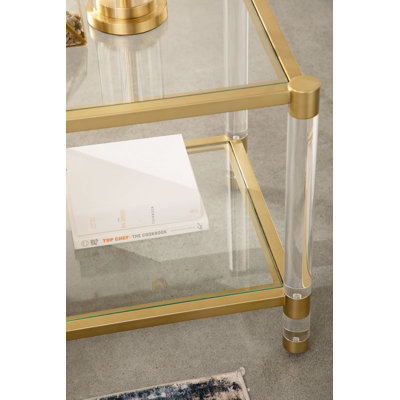 Camdyn Glass Top End Table