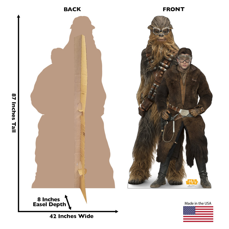 Han Solo™ And Chewbacca™ 87'' Star Wars Cardboard Standup