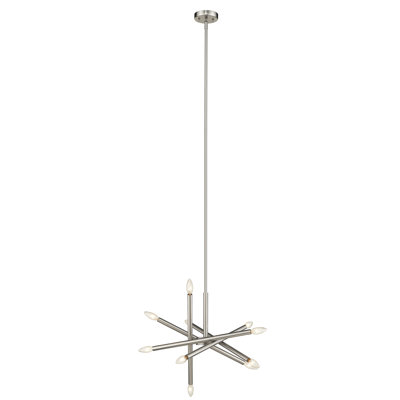 Handley 10 - Light Dimmable Sputnik Modern Linear Chandelier