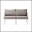 Ensemble de conversation de patio 3 pièces avec table basse carrée, coussins épais et imperméables pour une assise extérieure confortable