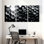 Abstrait motif hexagonal noir et blanc sur toile géométrique, ensemble de 3 reproductions d'art sur toile