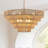 5 Tier 8 Light Raffia Dimmable Chandelier