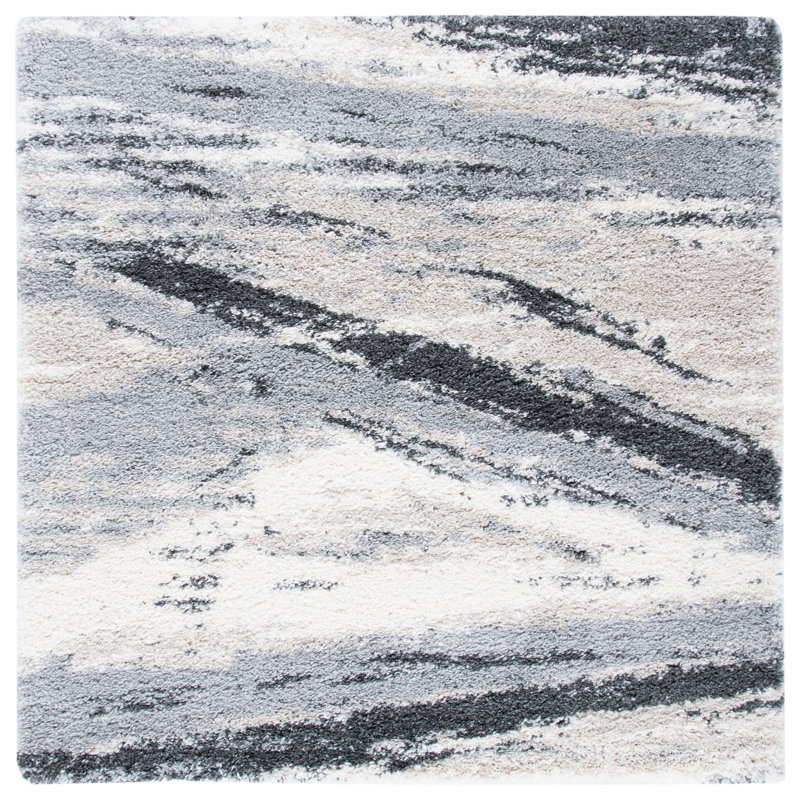 Tapis à poil long 800 po Fontana, Carré 6 pi 7 po