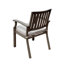 Chaise de salle à manger d'extérieur moderne en aluminium avec coussin (ensemble de 2)