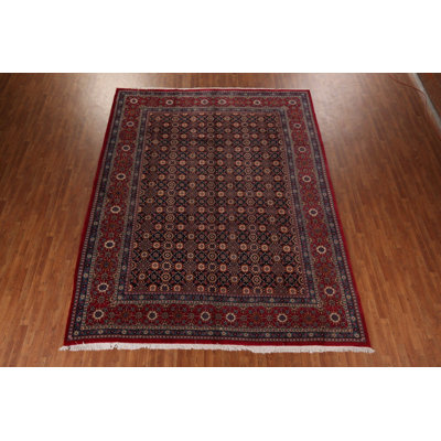 Tapis traditionnel bleu marine et rouge 10 x 13