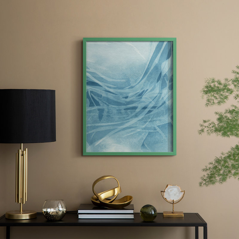 Marine Reflections II, reproduction encadrée - bois massif, H 30 po x l 24 po, Cadre vert