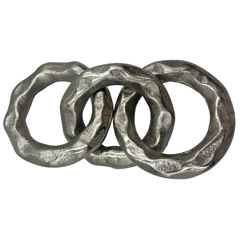 Jolien Abstract Aluminum Sculpture – Modern Silver or Gold Decorative Figurine, Silver