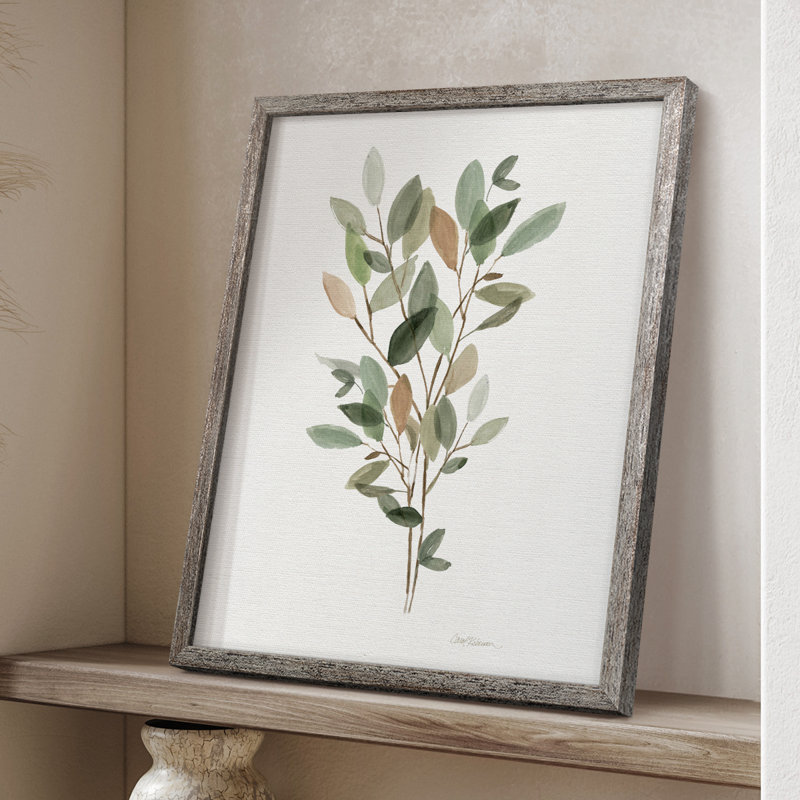 «Leafy Botanical II», reproduction encadrée - bois massif 49138, H 21 po x l 17 po