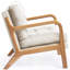 Fauteuil d'appoint avec coussin confortable comme un nuage et accoudoirs en bois-1967624280