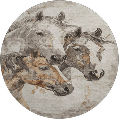 Premium Machine Washable Varroville AMF1718 Animal Rug
