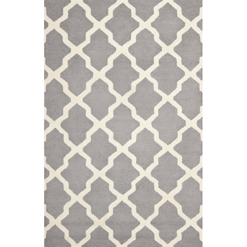 Darbonne Geometric Wool Hand Woven Area Rug, Rectangle 183 x 274 cm