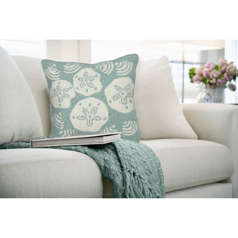  Outdoor Square Pillow Cover & Insert, Blue