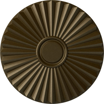 Endurathane Shakuras Ceiling Medallion, 19 3/4"OD x 1 3/8"P (For Canopies up to 5"), Hand-Painted Brass Finish
