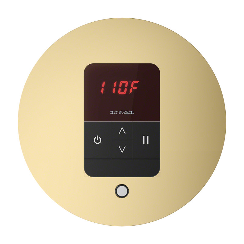 Thermostat rond itempo, Laiton satiné