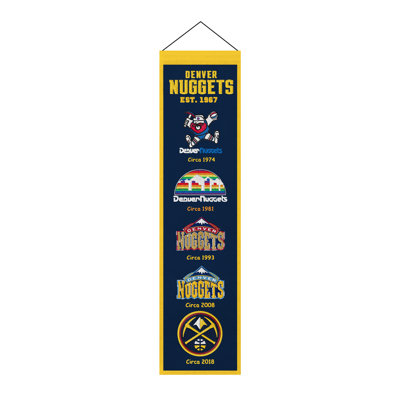 NBA Denver Nuggets Heritage Banner Wall Decor | 8 x 32