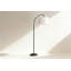 Éclairage, hauteur 65 po, lampe sur pied, métal noir, abat-jour beige / crème, style moderne-1881362983