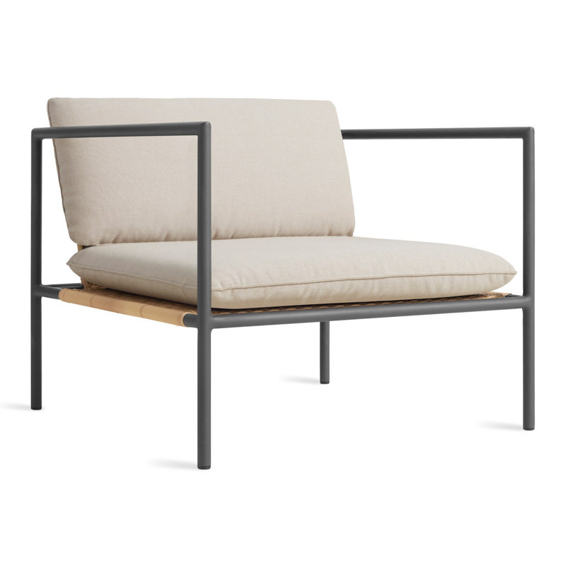 Chaise longue d'extérieur Dog Days, Tissu Sunbrella, Gris anthracite