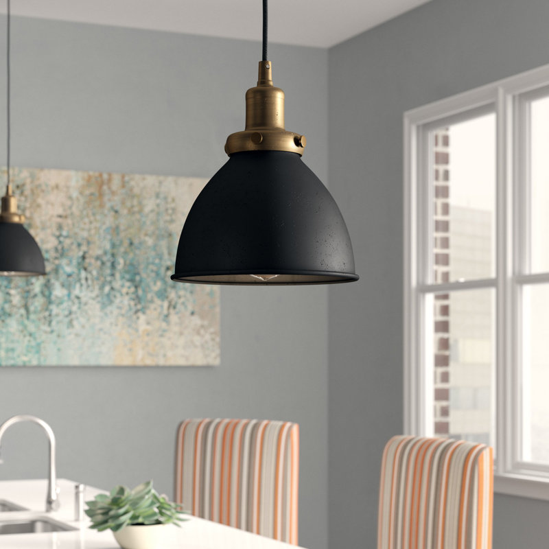 Madison 1 - Light Single Pendant, Blackened Bronze/Warm Brass