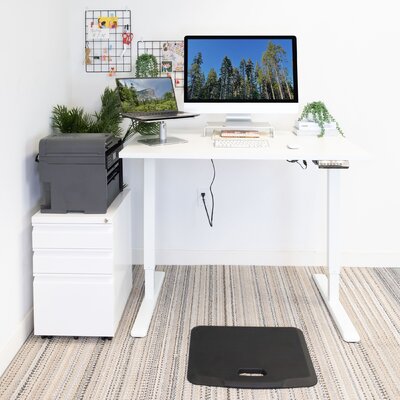 Mount-It! Height Adjustable Hand Crank Sit-Stand Desk Frame w/ Extra-Wide Tabletop | Multiple Colors -  MI-18060
