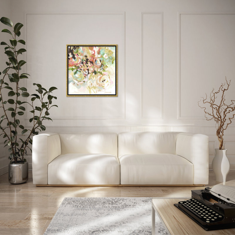 Nature Inspired Flower Abstract, 24" H x 24" W