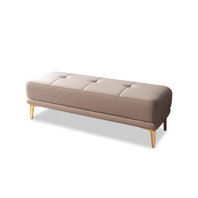 Gray Upholstered Bench
