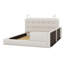 Grand lit plateforme tapissier avec 2 lampes de lecture-999223318